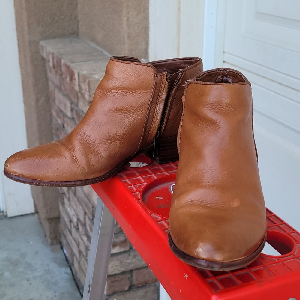 Sam Edelman tan booties boots 7.5 leather - Picture 3 of 12